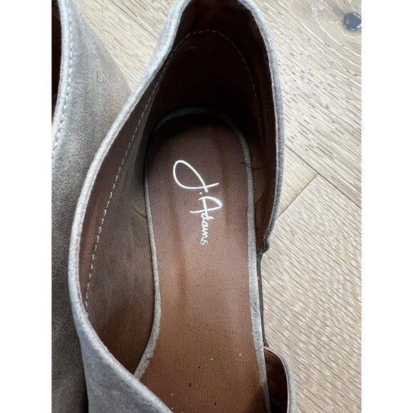 J. Adams Pismo Pointed Toe Loafers Women's 7 Beige Open Side Casual Vegan Shoes - Picture 7 of 7